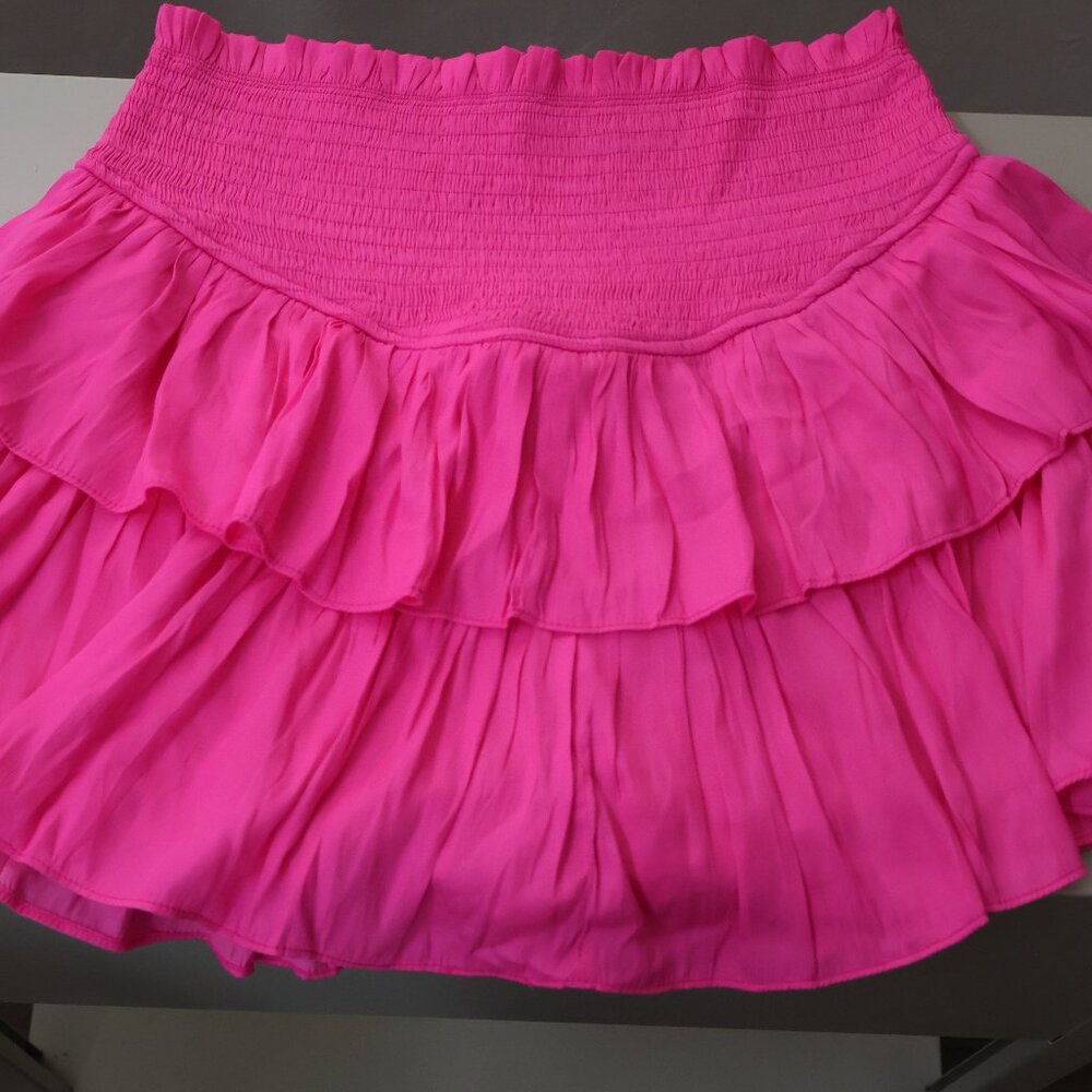 Mustard Seed - Pink Tiered Ruffle Skirt - Size: Small